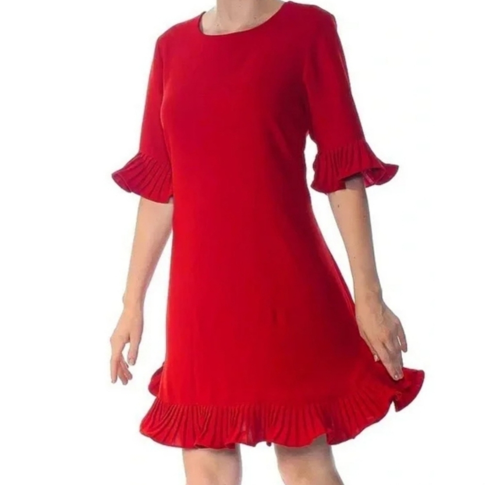 Alfani Women's Pleated Flounce Dress